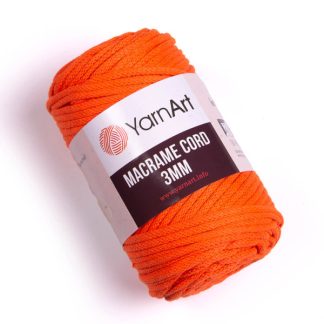 Макраме корд 3мм 800 оранж неон