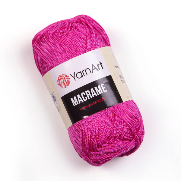 Макраме Macrame YarnArt 140 рожевий яскравий