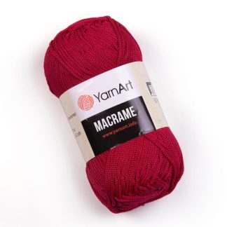 Макраме Macrame YarnArt  143 червоно малиновий