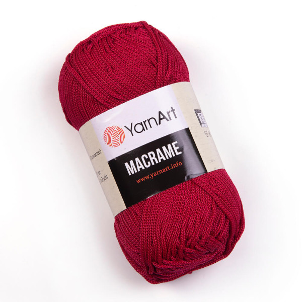 Макраме Macrame YarnArt 143 червоно малиновий