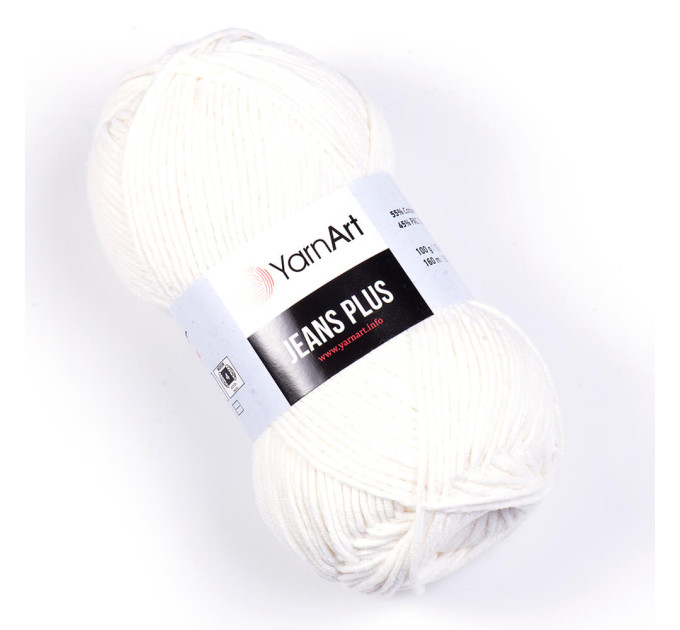 Джинс плюс Jeans PLUS YARNART 01 білий