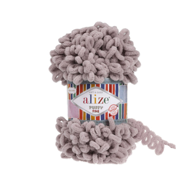 Пуффі Файн Puffy Fine Alize 268 сіро бузковий