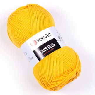 Джинс плюс   Jeans PLUS YARNART  35 жовтий