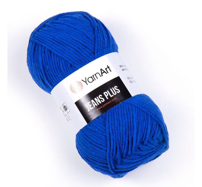 Джинс плюс Jeans PLUS YARNART 47 синій