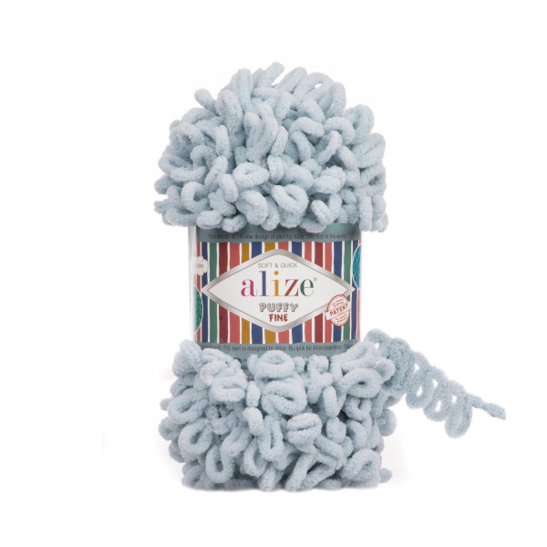 Пуффі Файн Puffy Fine Alize 500 сіро блакитний