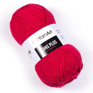 Джинс плюс   Jeans PLUS YARNART 51 червоний