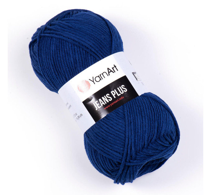 Джинс плюс Jeans PLUS YARNART 54 т.синій