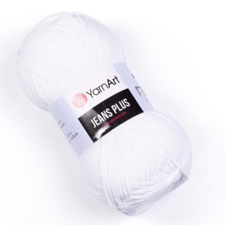 Джинс плюс   Jeans PLUS YARNART  62 білий