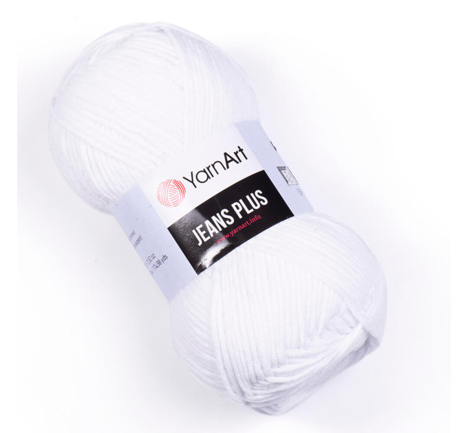 Джинс плюс Jeans PLUS YARNART 62 білий