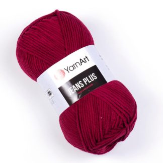 Джинс плюс   Jeans PLUS YARNART 66 бордо