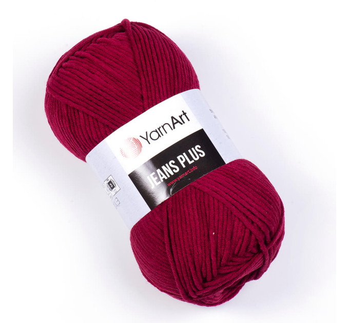 Джинс плюс Jeans PLUS YARNART 66 бордо