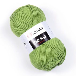 Джинс плюс   Jeans PLUS YARNART 69 зелений