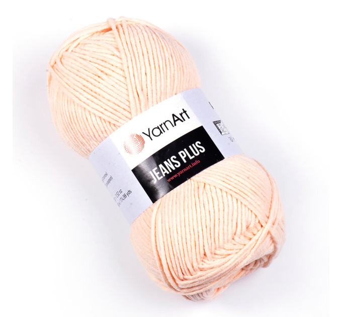 Джинс плюс Jeans PLUS YARNART 73 крем перламутр
