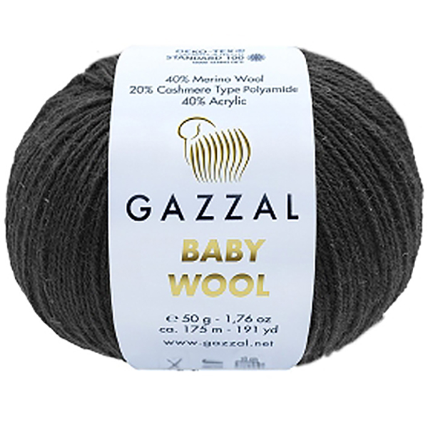 Бебі вул Газал BabyWool Gazzal 803 чорний