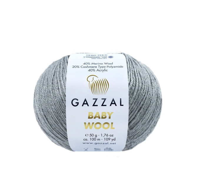 Бебі вул Газал XL BabyWool Gazzal XL 818 сірий