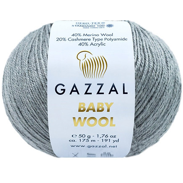 Бебі вул Газал BabyWool Gazzal 818 сірий