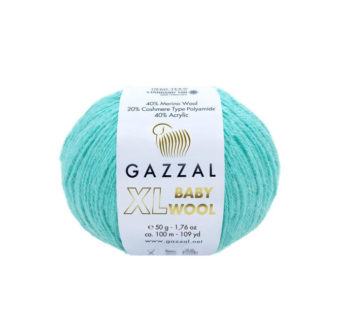 Бебі вул Газал XL BabyWool Gazzal XL 820 бірюза