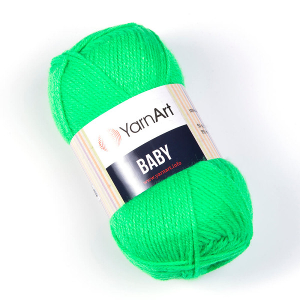 Бебі Baby YarnArt 8233 зелений неон